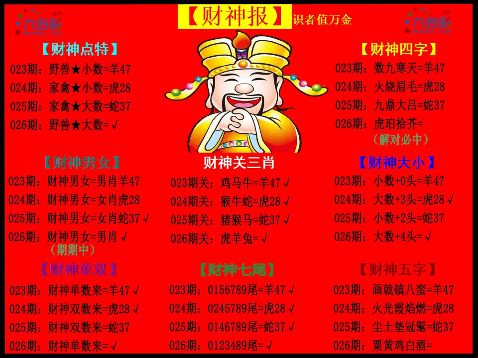 026期财神报[图]