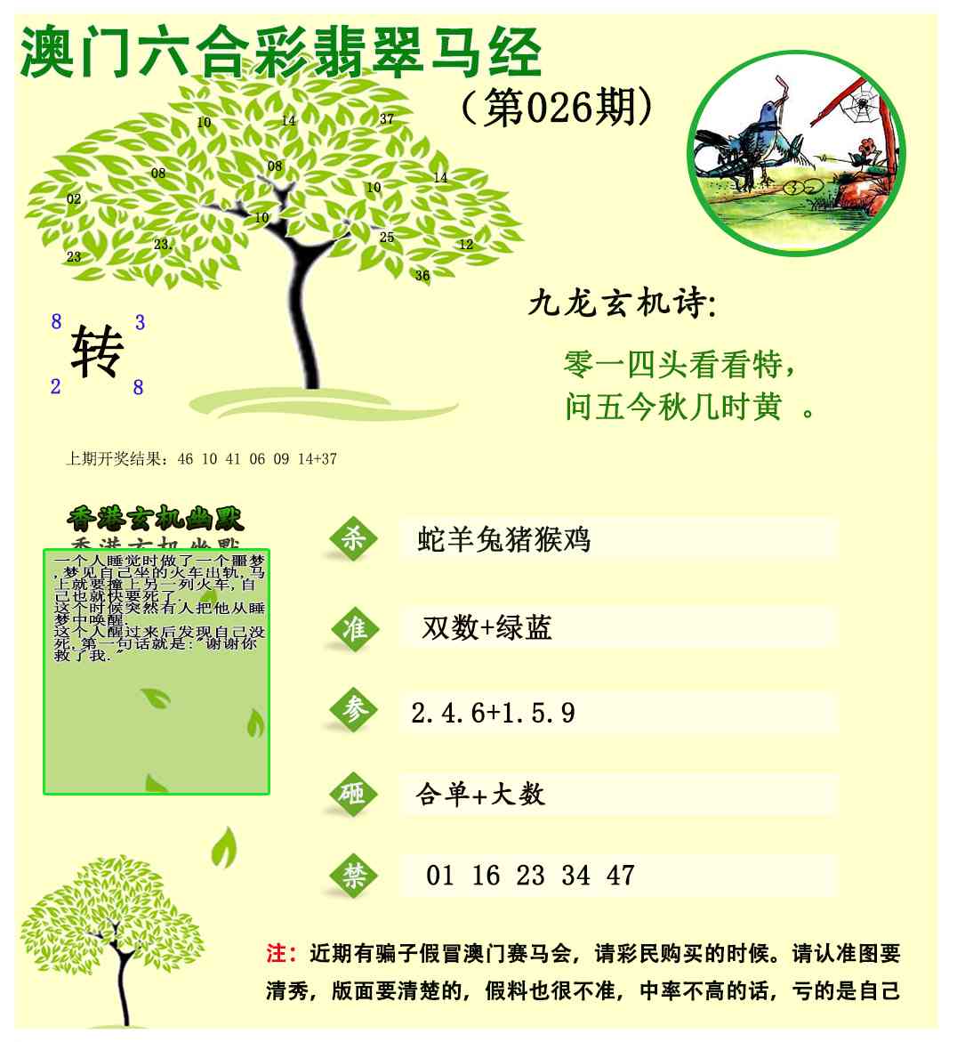 026期翡翠马经[图]