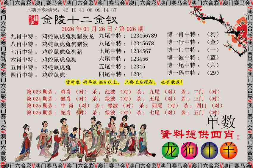 026期金陵十二金钗[图]