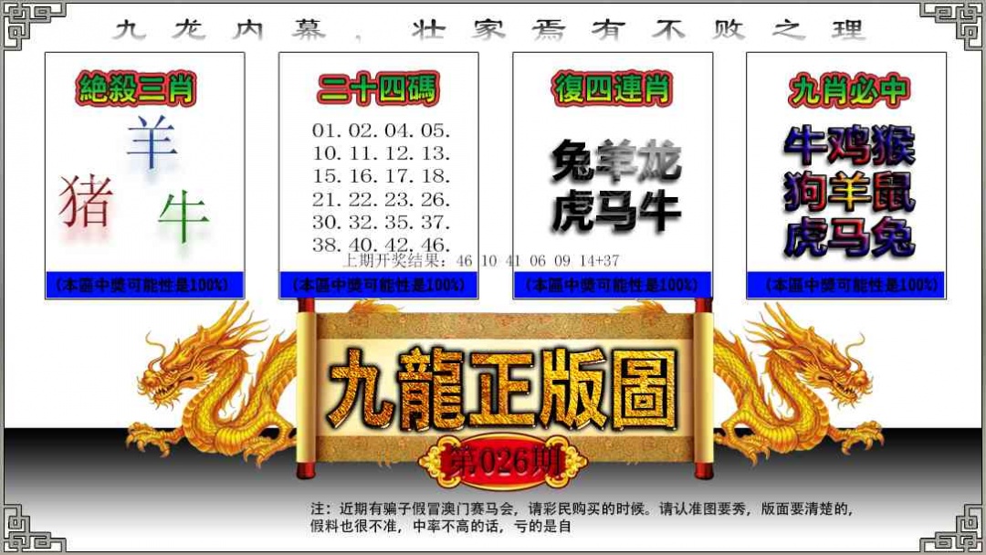 026期九龙正版图[图]