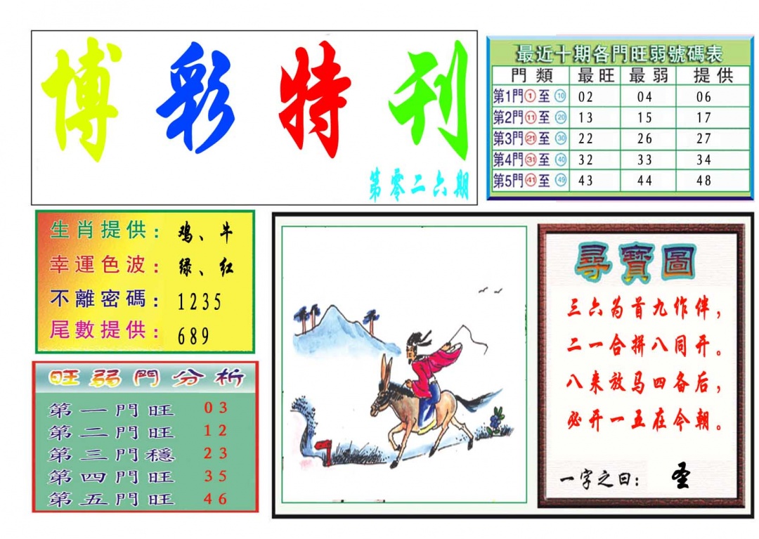 026期博彩特刊[图]