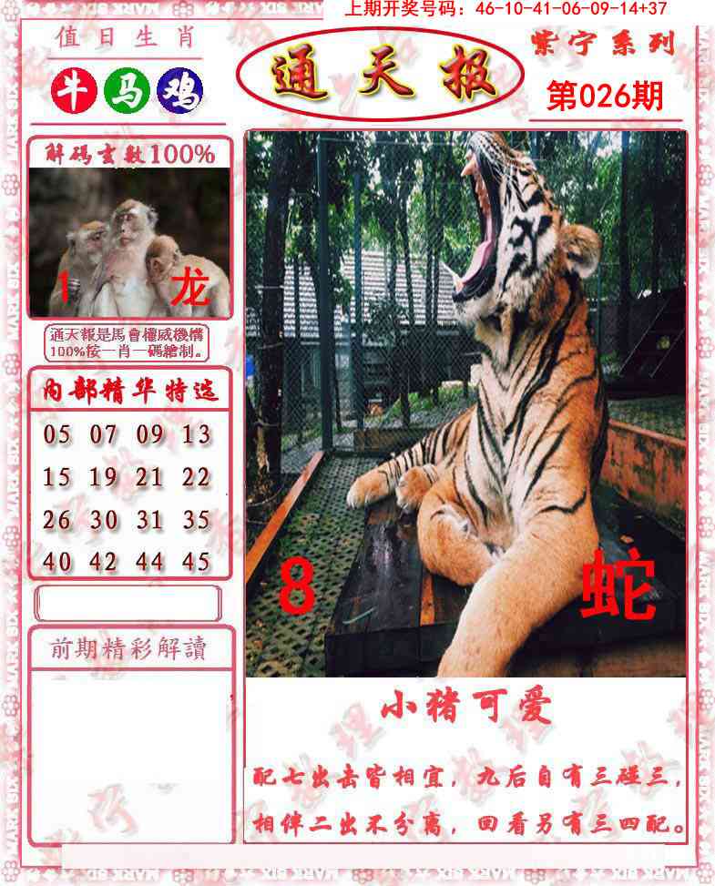 026期救通报[图]