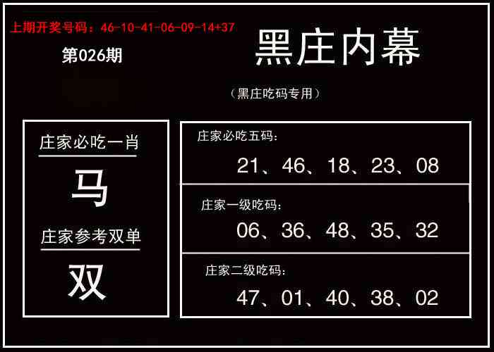 026期黑庄内幕[图]