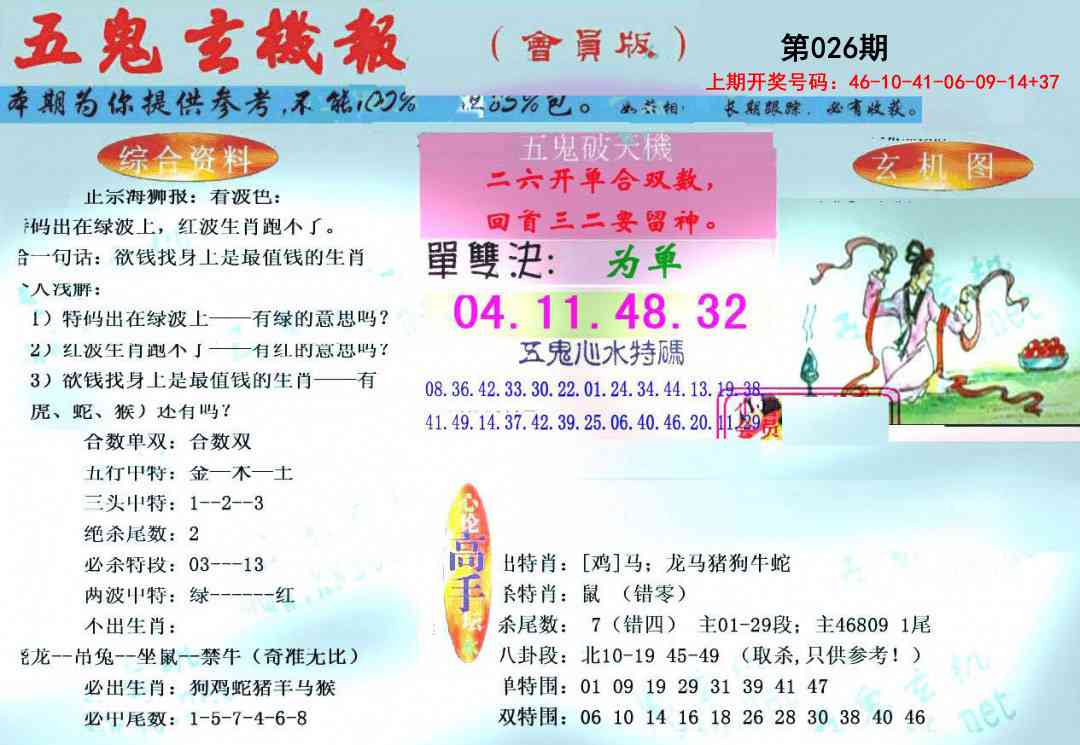 026期新五鬼玄机[图]