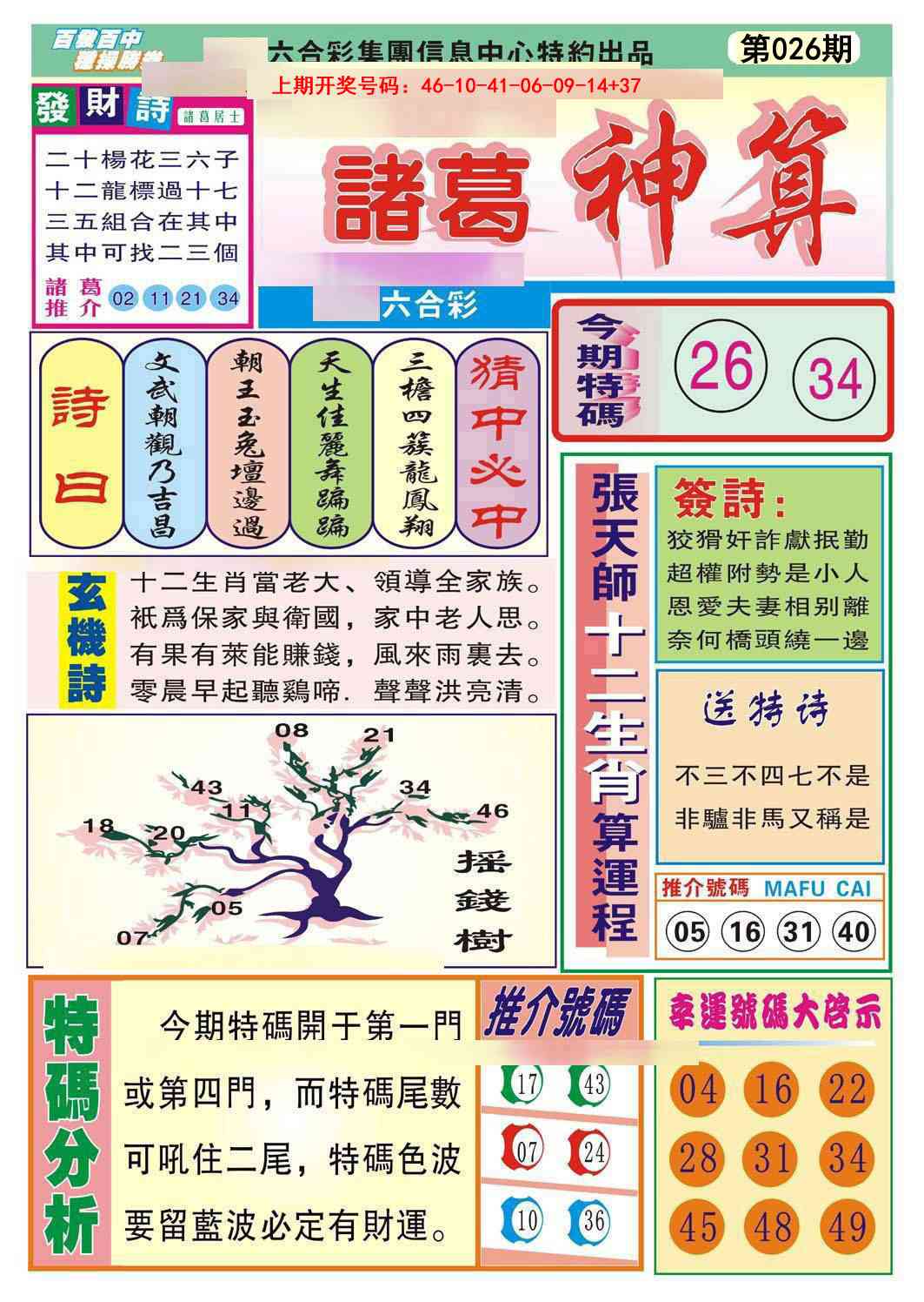 026期诸葛神算[图]