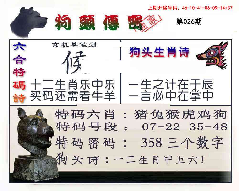 026期狗头传密[图]